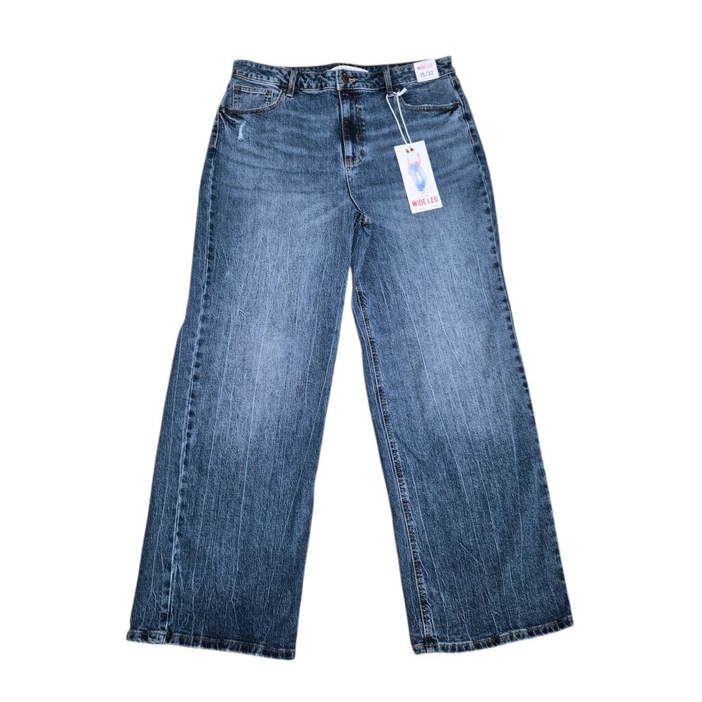 NWT Celebrity Pink Juniors Slouchy Wide Leg Baggy Jeans Size 15/32, 19/34, 21/35 - Picture 3 of 12